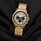 Armani Exchange AX1739 rose-gold chronograph watch lifestyle
