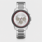 Armani Exchange AX1745 burgundy silver chronograph packshot