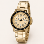 AX1854 men's gold-tone dive-style watch studio product view