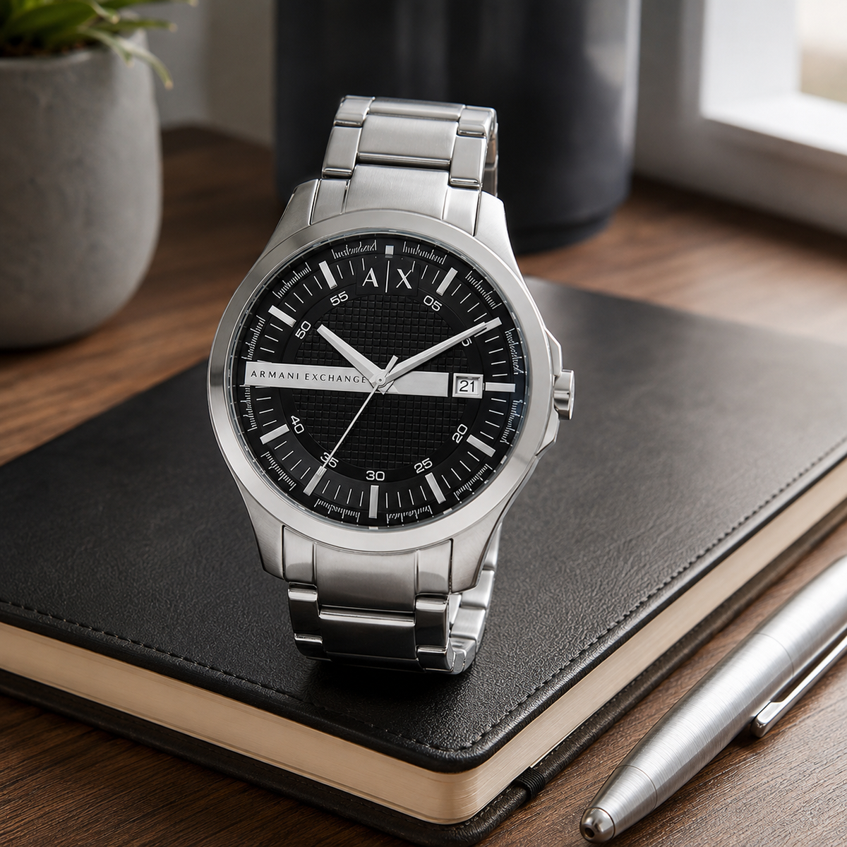 Armani Exchange AX1871 men's watch modern desk view