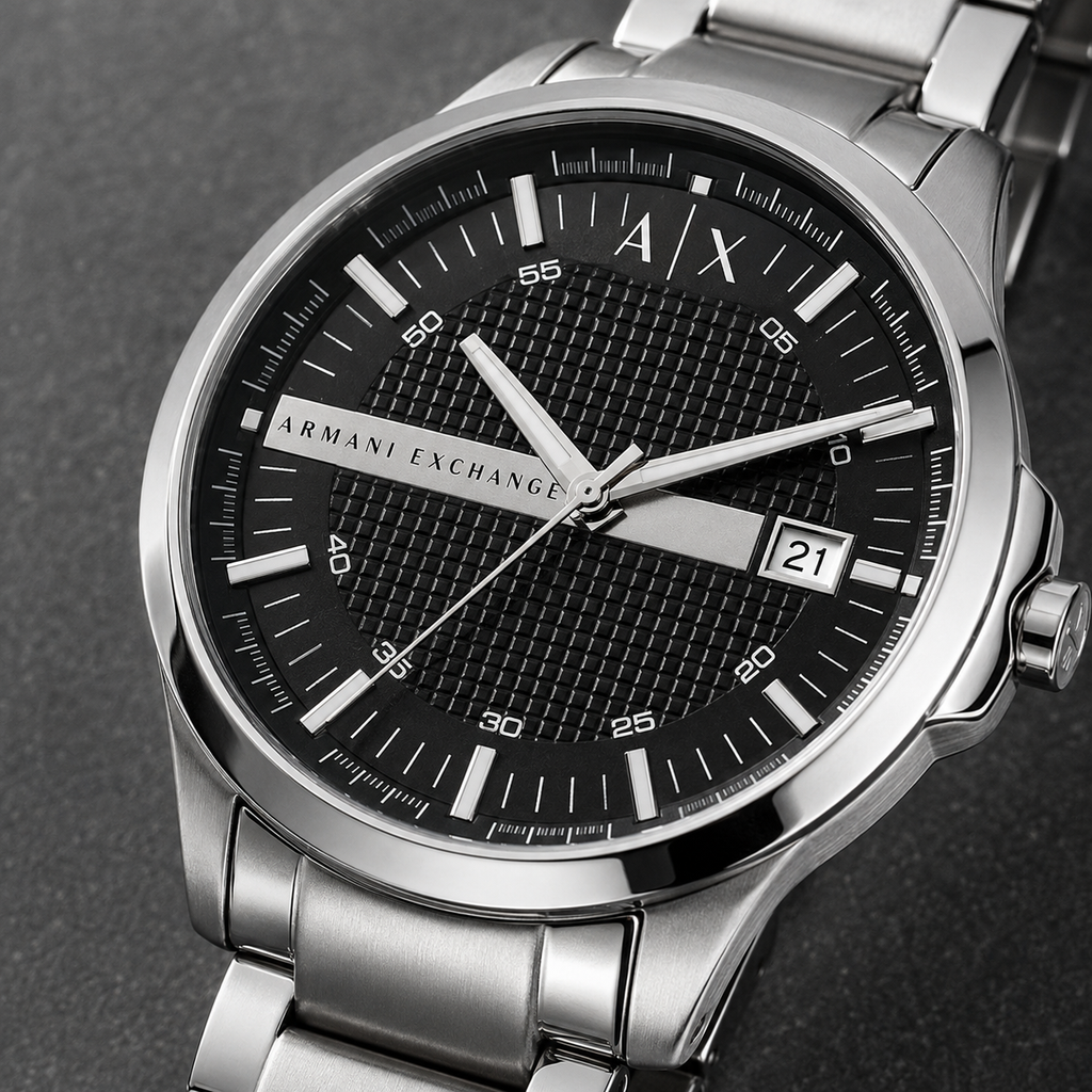Armani Exchange AX1871 men's watch dial macro close-up
