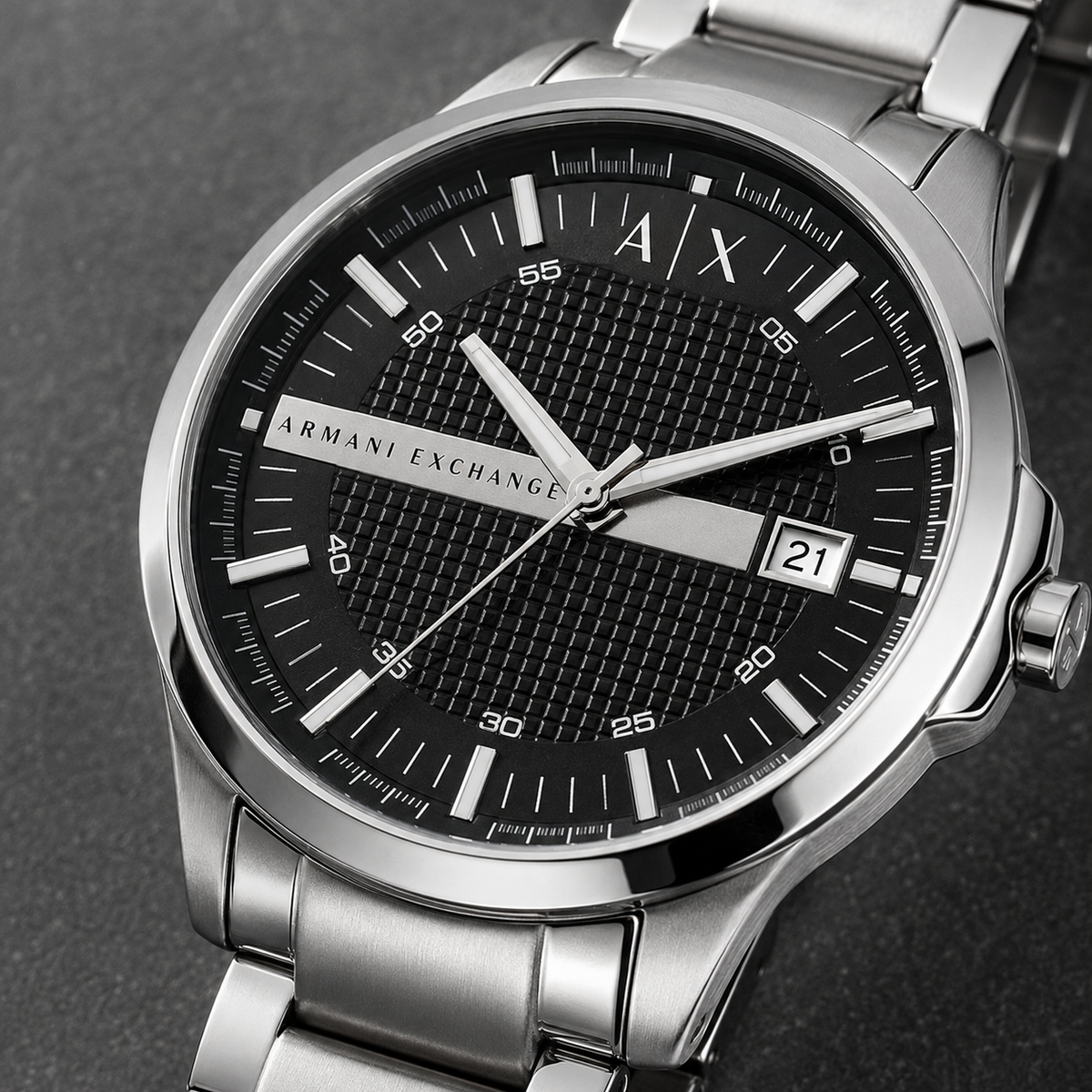 Armani Exchange AX1871 men's watch dial macro close-up