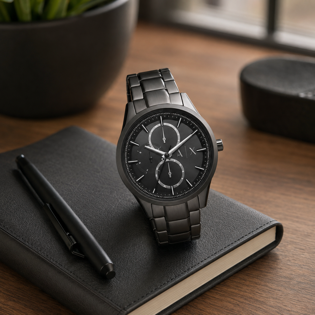 Armani Exchange AX1950 men's watch modern desk view