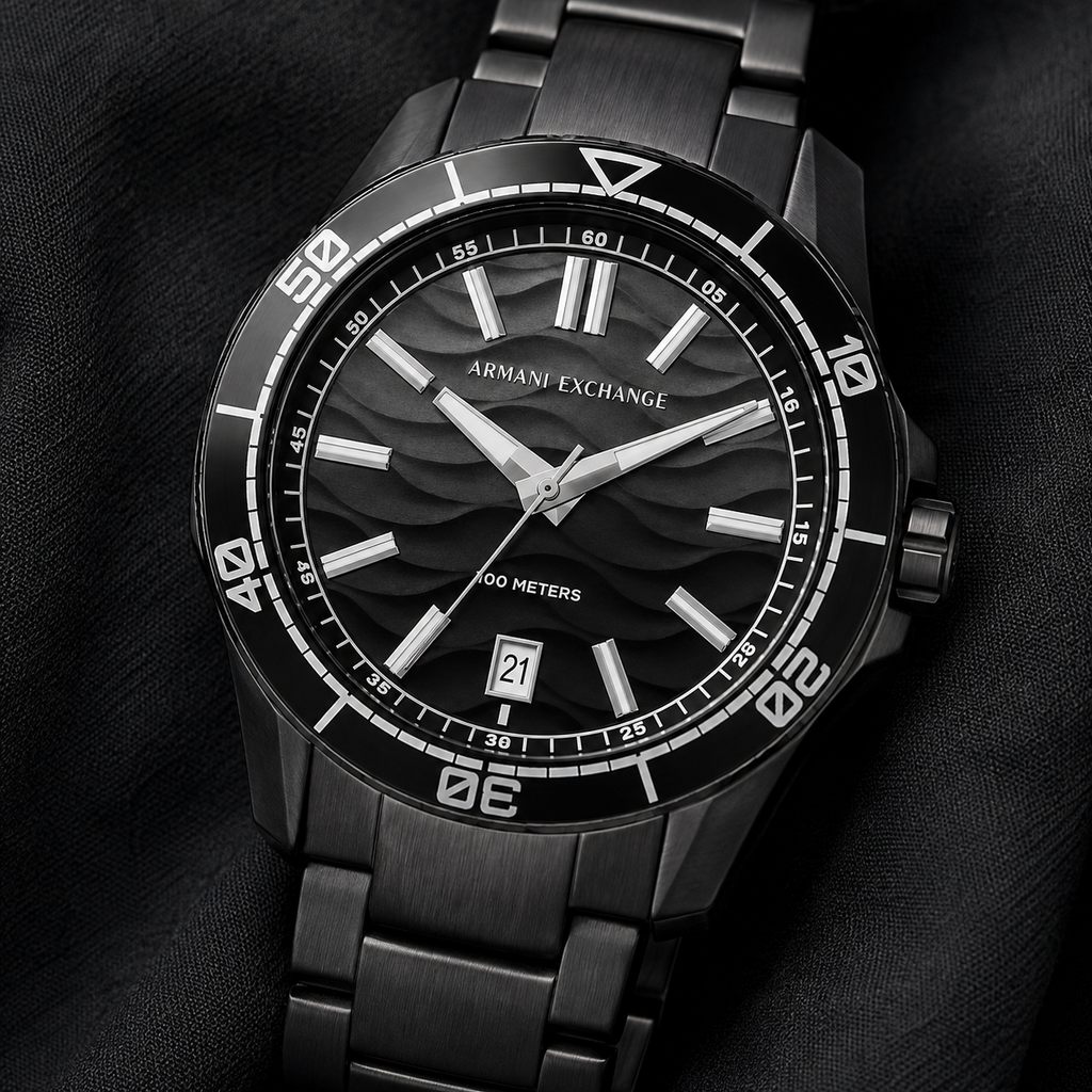 Armani Exchange AX2100 men's watch – dial macro view