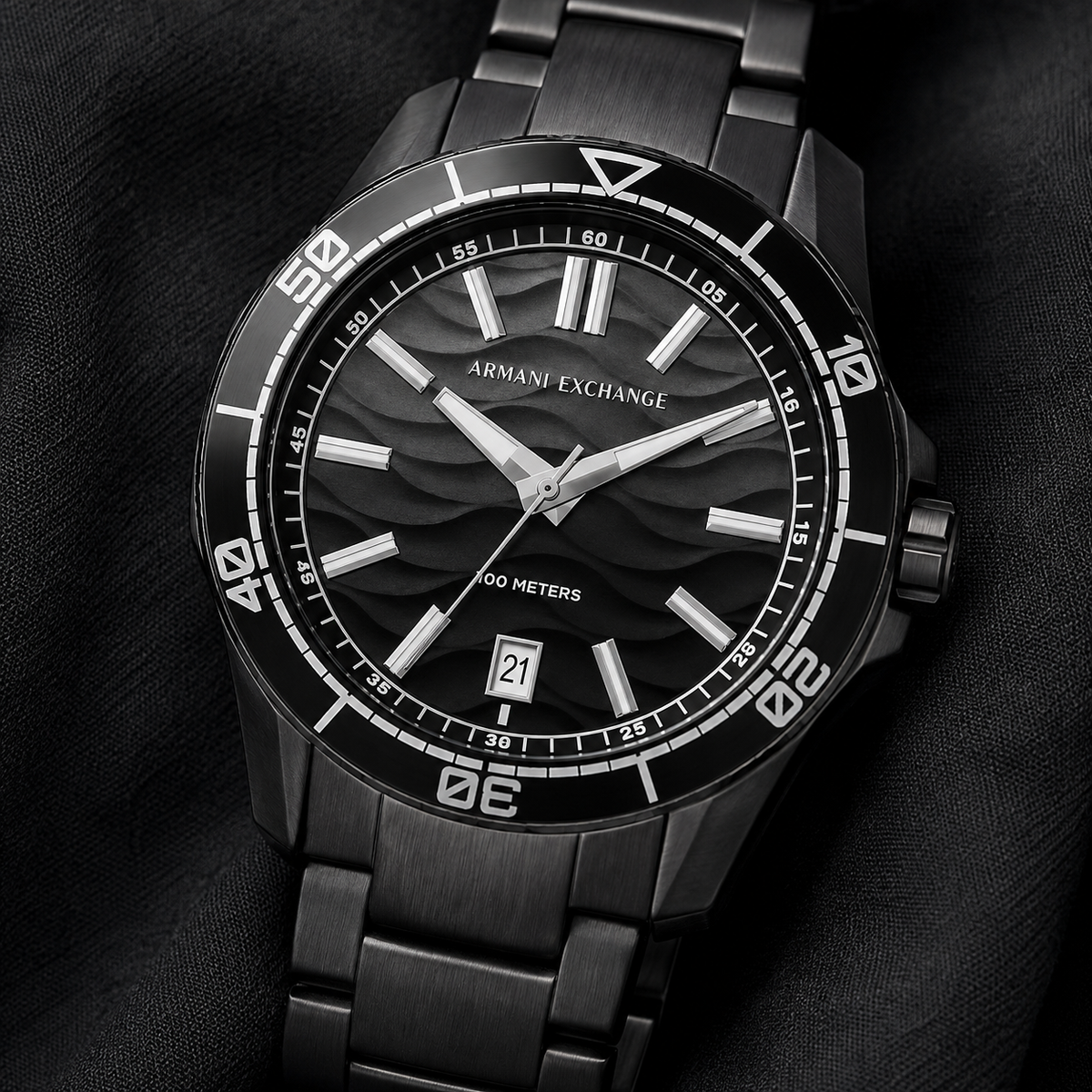 Armani Exchange AX2100 men's watch – dial macro view
