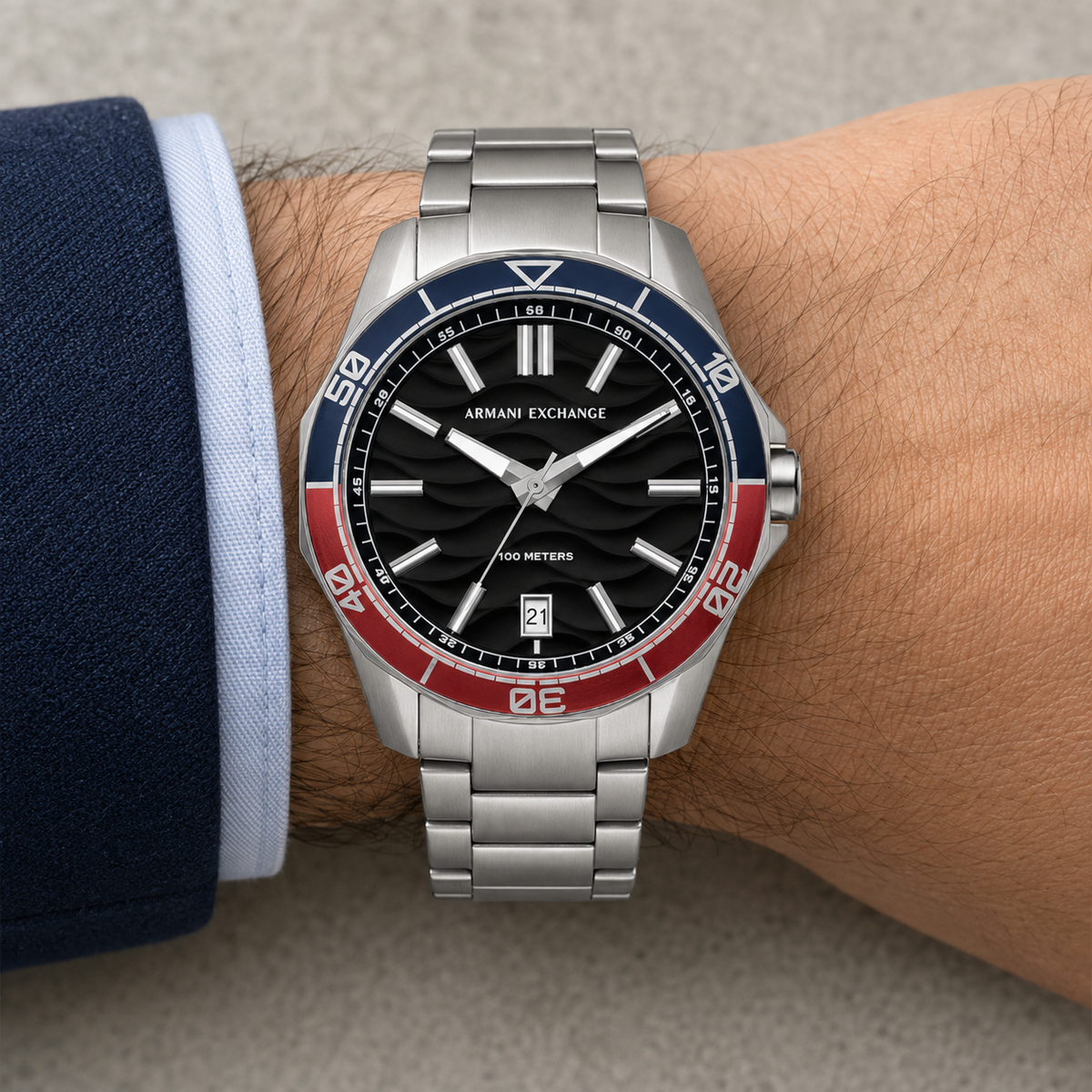 Armani Exchange AX2101 men's watch on wrist – featured view