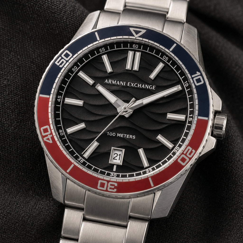 Armani Exchange AX2101 men's watch – dial macro view