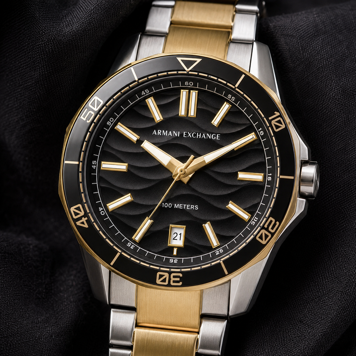 Armani Exchange AX2103 men's watch – dial macro view