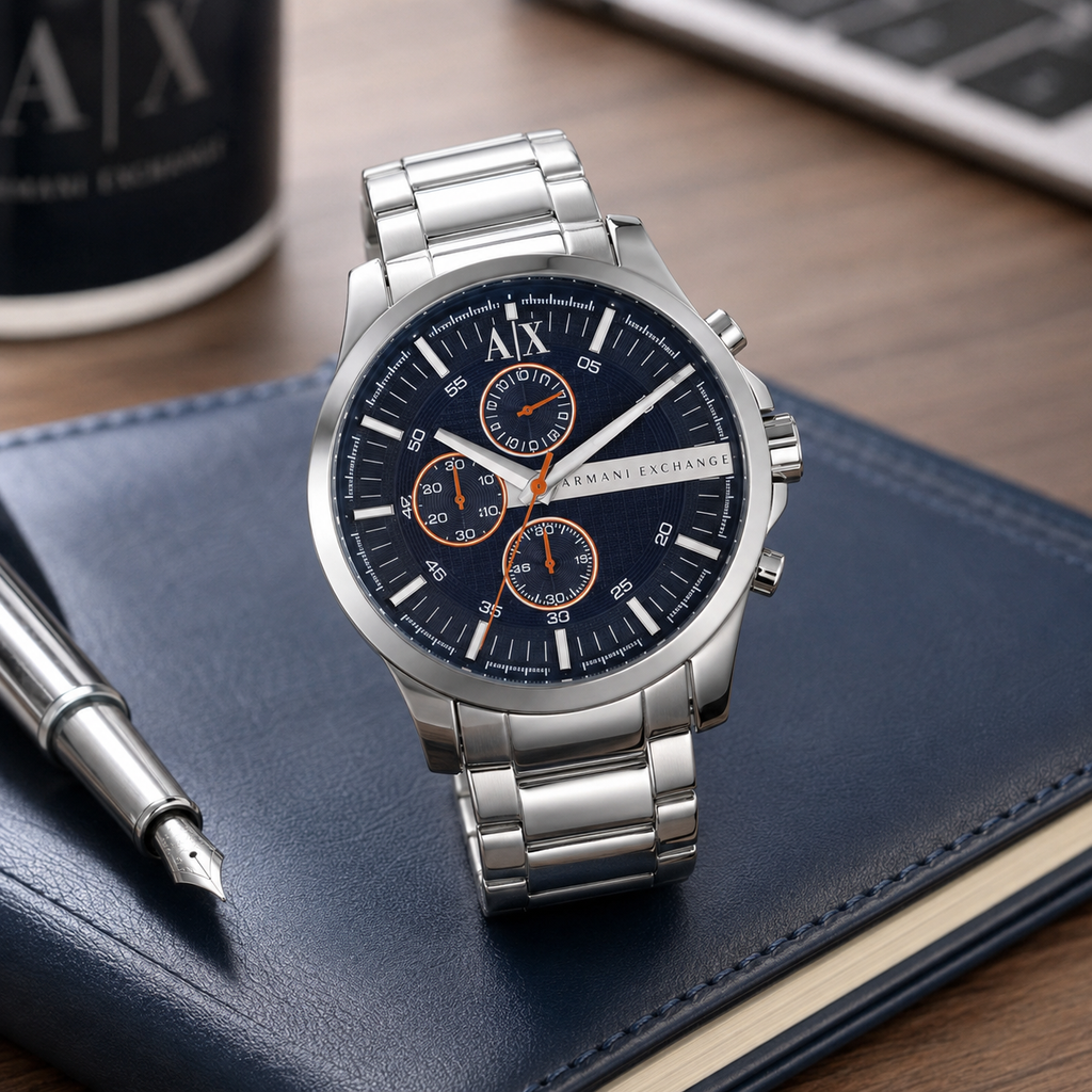 Armani Exchange AX2122 men's watch – desk lifestyle view