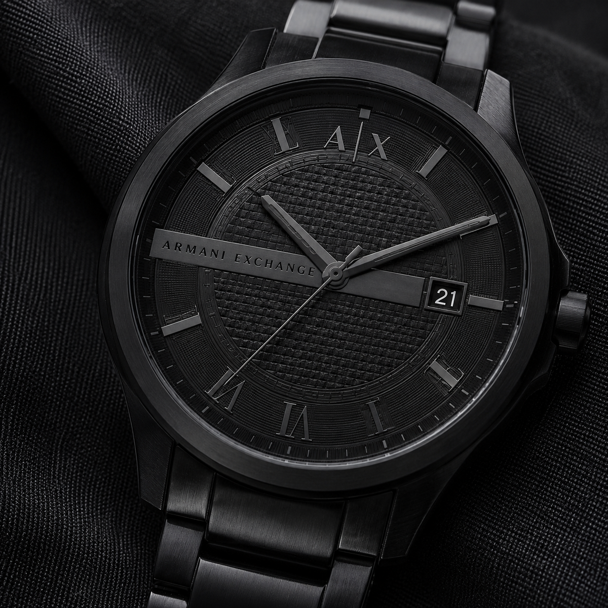 Armani Exchange AX2132 men's watch – dial macro view