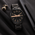 Armani Exchange AX2152 black and rose-gold-tone watch lifestyle view
