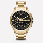 Armani Exchange AX2163 gold-tone chronograph front packshot