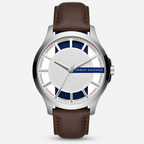 Armani Exchange AX2172 silver white navy watch front packshot