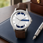 Armani Exchange AX2172 leather strap watch desk view