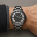Armani Exchange AX2178 men's gunmetal watch on wrist