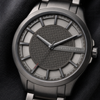 Armani Exchange AX2178 layered gray dial macro detail