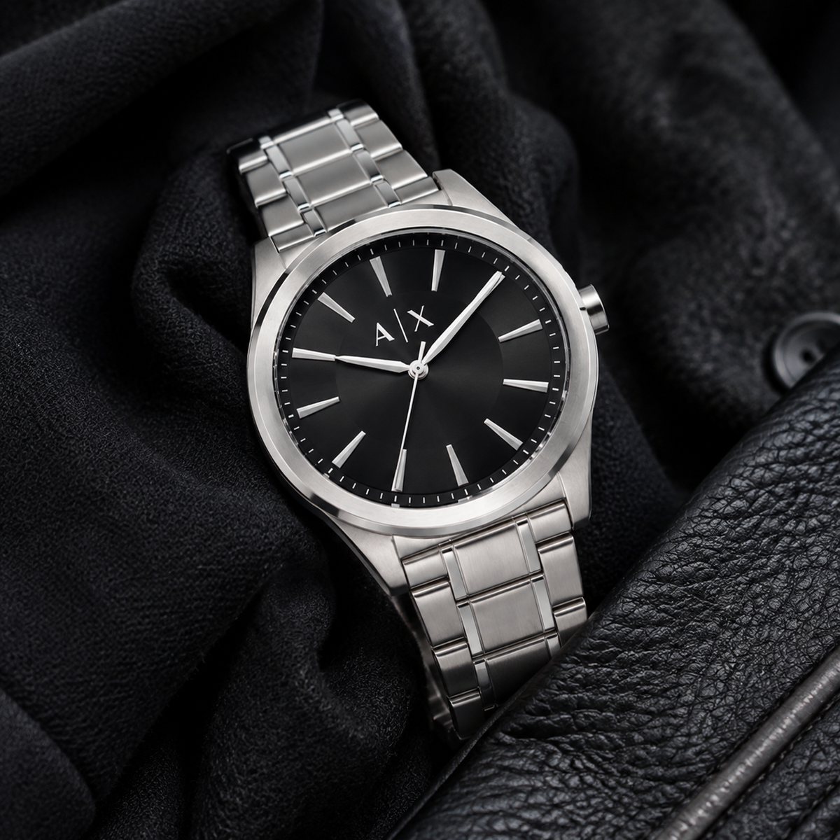Armani Exchange AX2320 men's silver watch lifestyle view