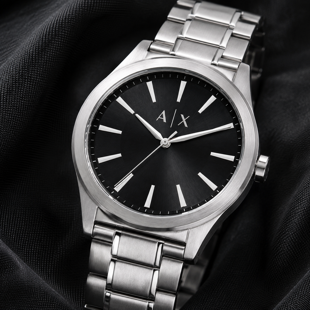 Armani Exchange AX2320 men's black dial macro