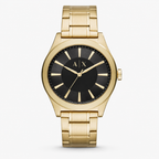 Armani Exchange AX2328 men's gold-tone watch front packshot