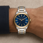 Armani Exchange AX2332 men's two-tone watch on wrist