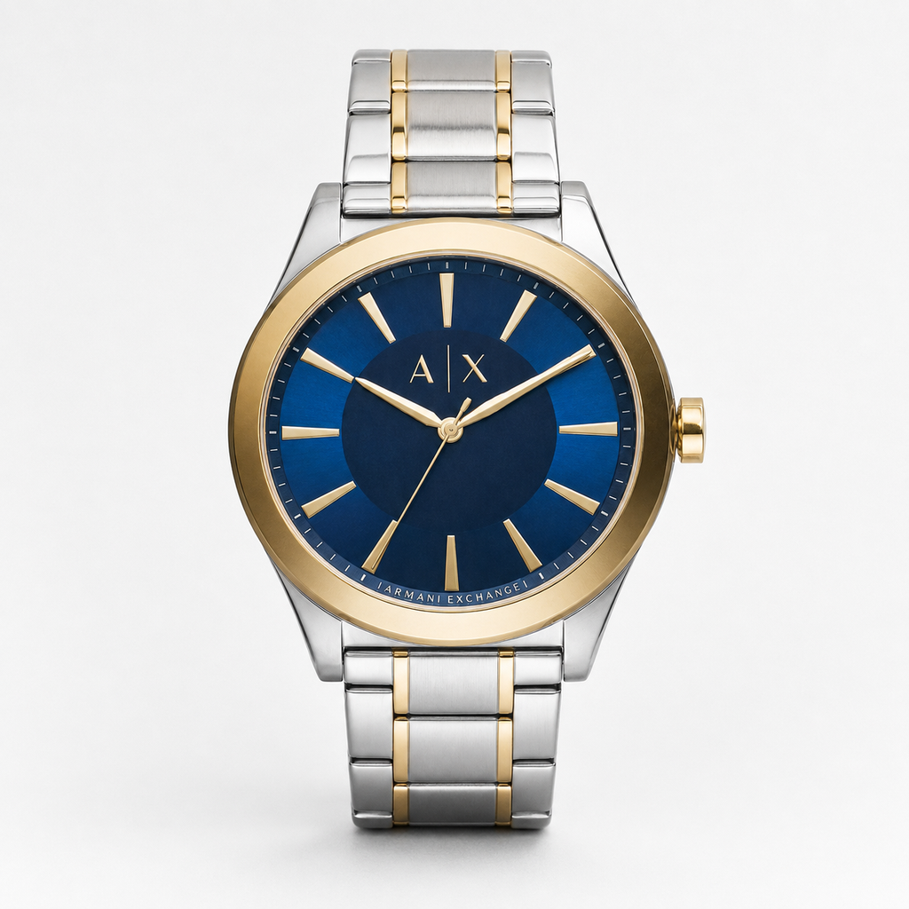 Armani Exchange AX2332 men's two-tone watch front packshot