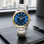Armani Exchange AX2332 men's two-tone watch desk setting