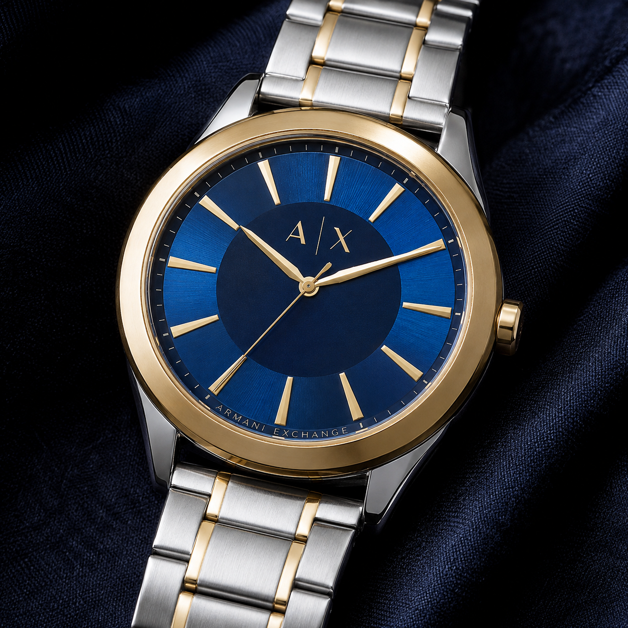 Armani Exchange AX2332 men's blue dial macro