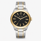 Armani Exchange AX2336 men's two-tone black watch front packshot