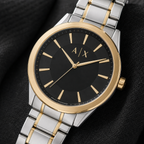 Armani Exchange AX2336 men's black dial macro