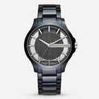 Armani Exchange AX2401 men's gunmetal watch front packshot