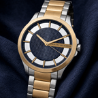 Armani Exchange AX2403 men's blue grid dial macro