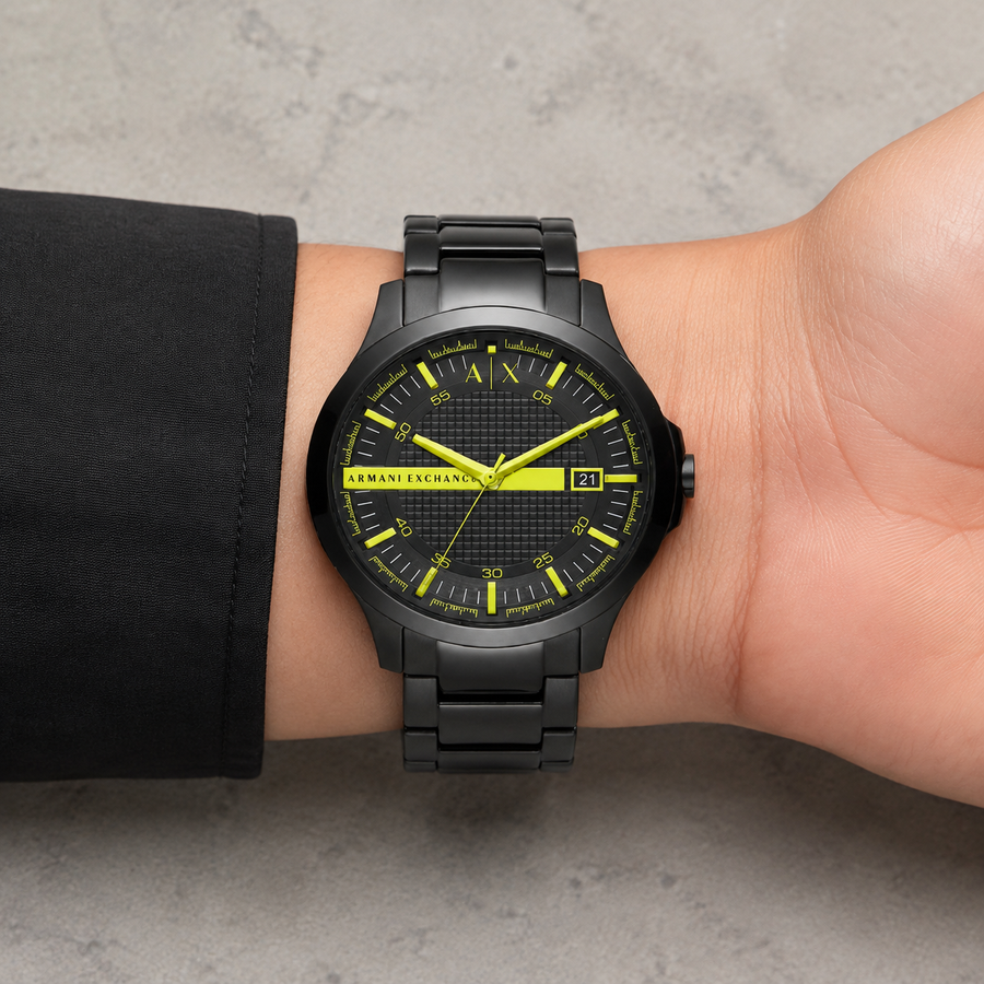 Armani Exchange AX2407 men's watch on inner wrist