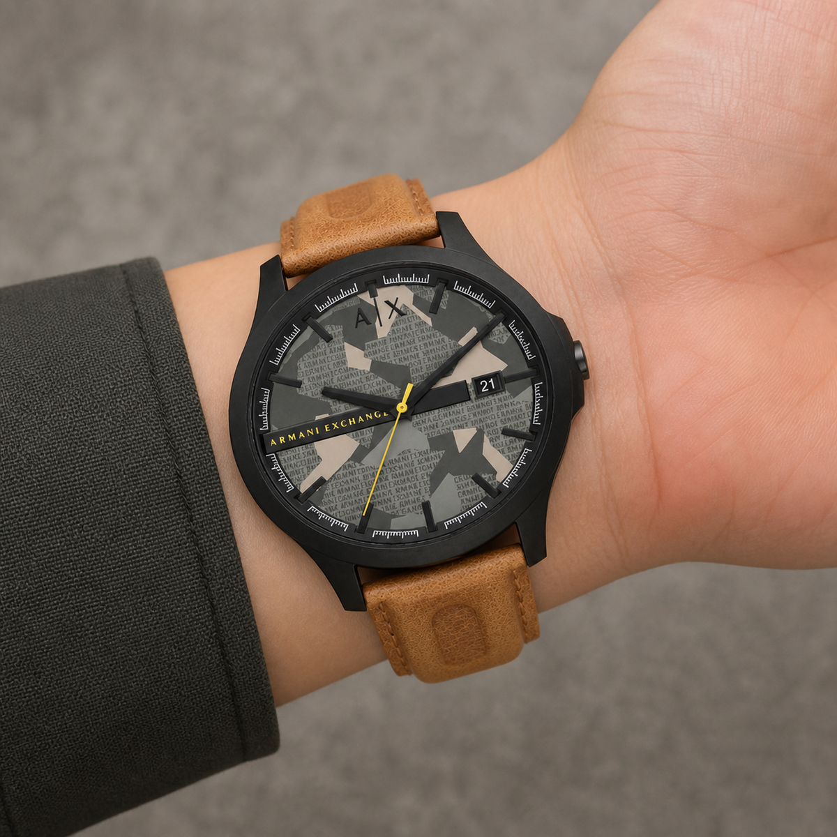 Armani Exchange AX2412 men's watch on inner wrist