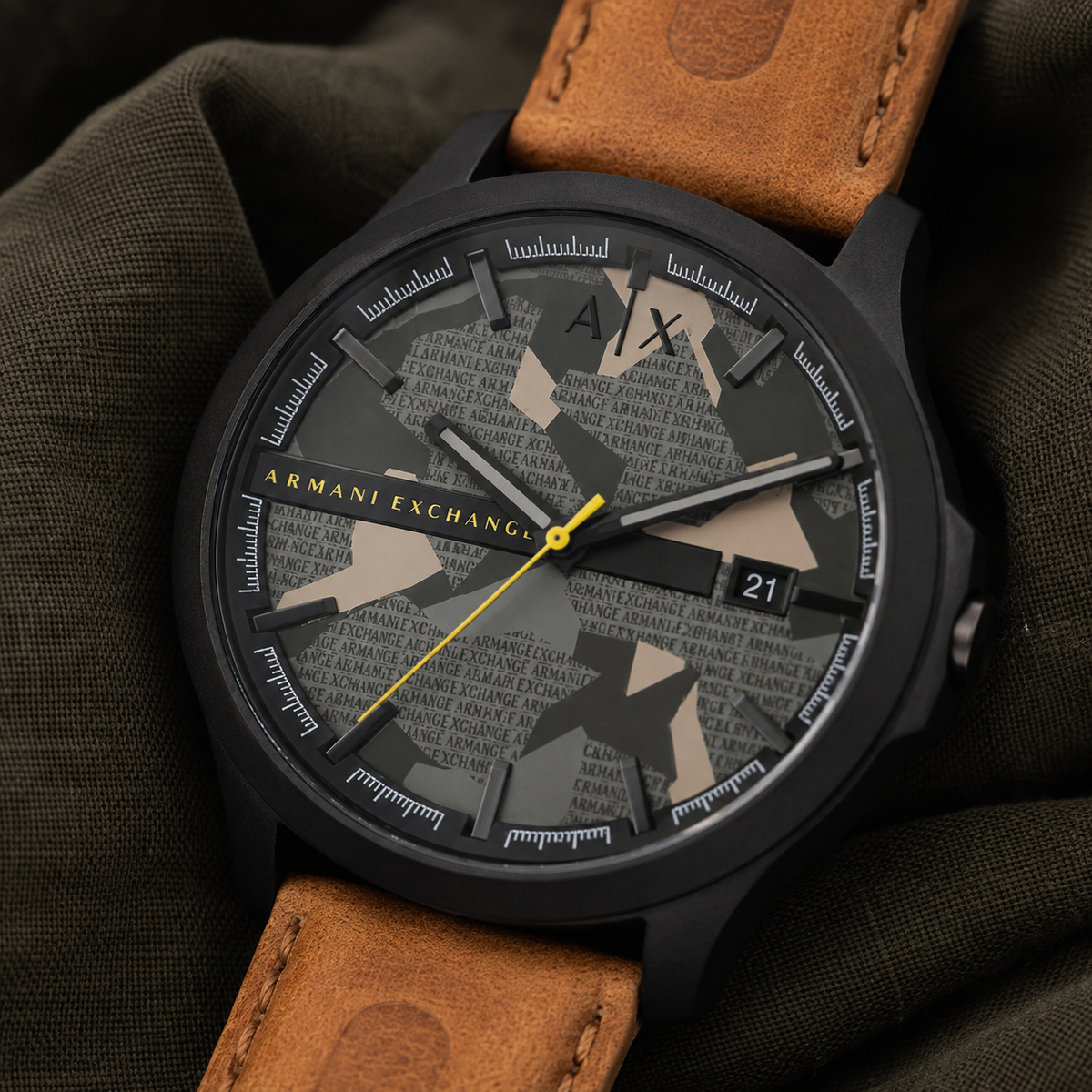 Armani Exchange AX2412 dial macro detail