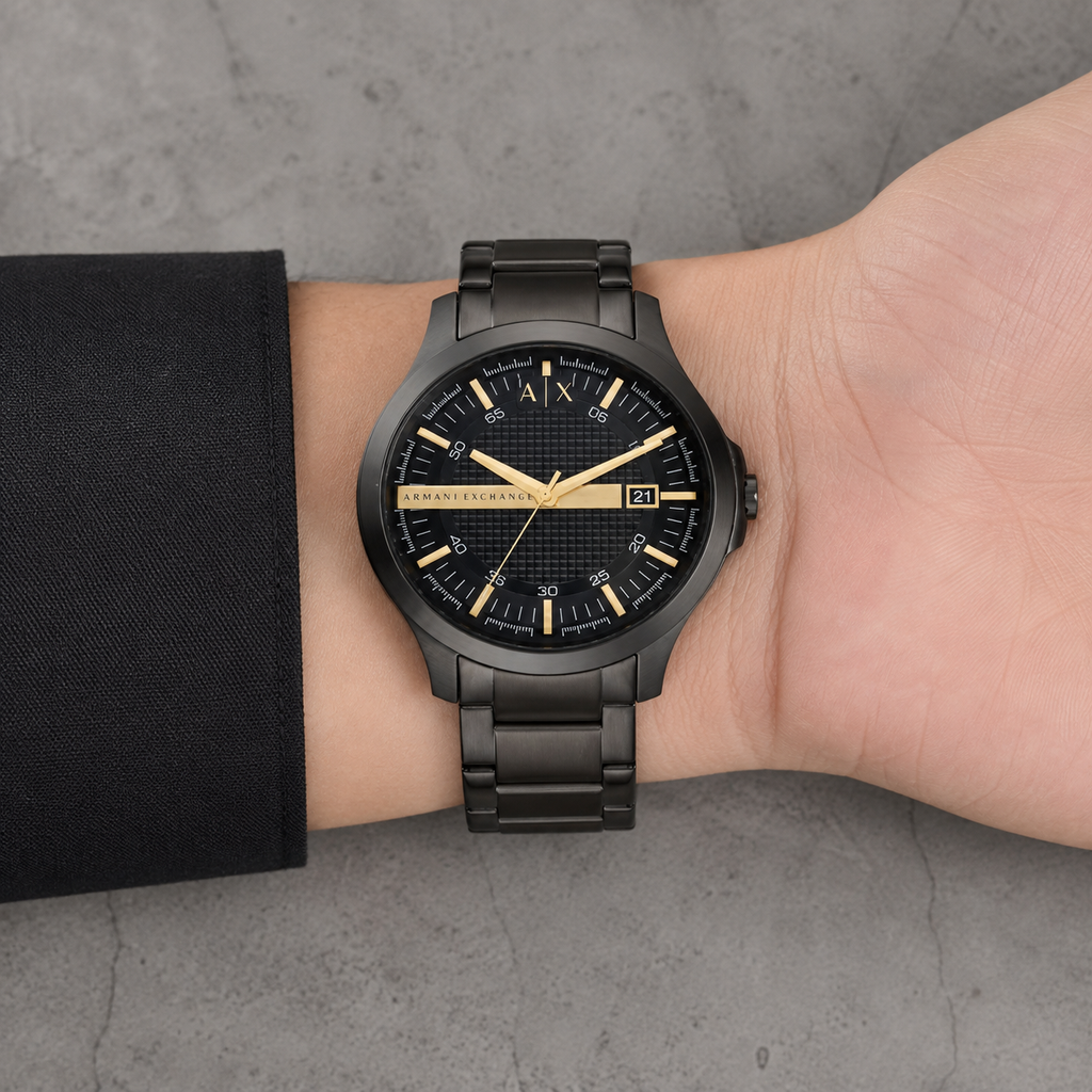 Armani Exchange AX2413 men's watch on inner wrist