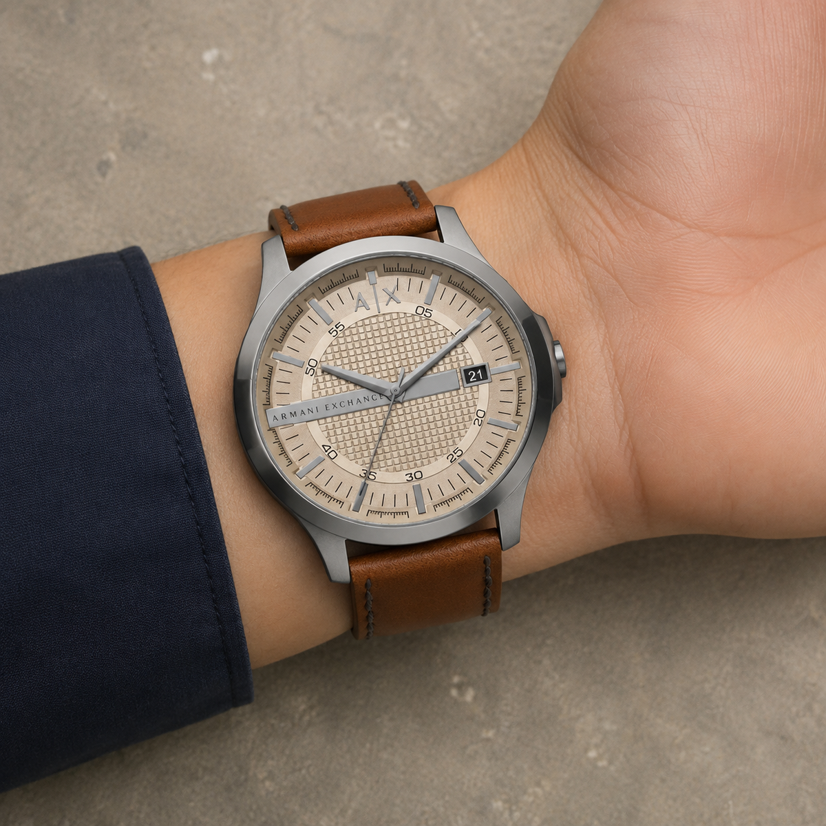 Armani Exchange AX2414 men's watch on inner wrist