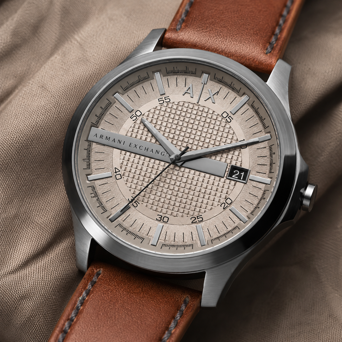 Armani Exchange AX2414 dial macro detail