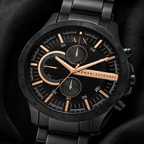 Armani Exchange AX2429 chronograph dial macro detail