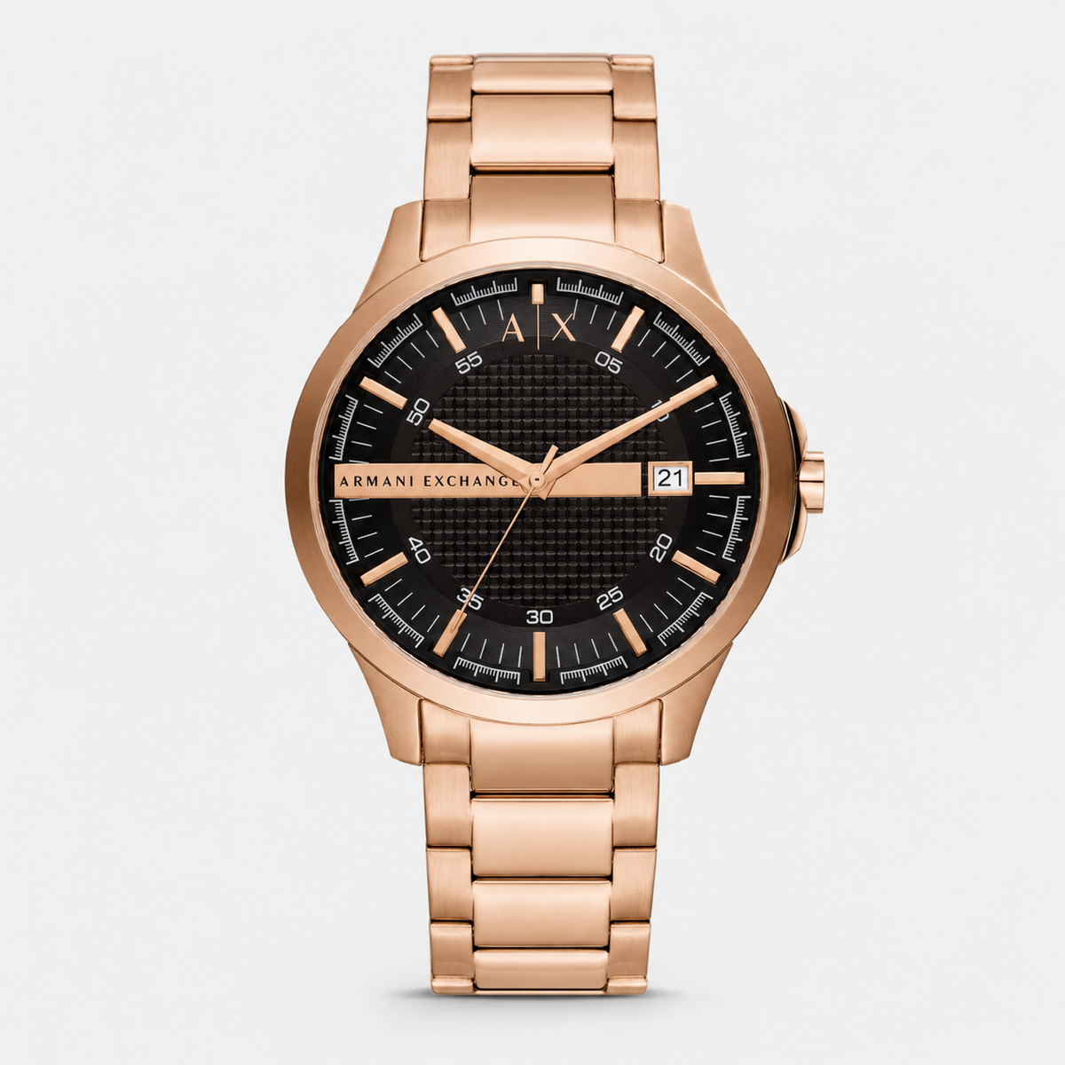 Armani Exchange AX2449 men's rose gold and black watch product view