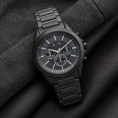 Armani Exchange AX2639 men's black gray chronograph lifestyle view