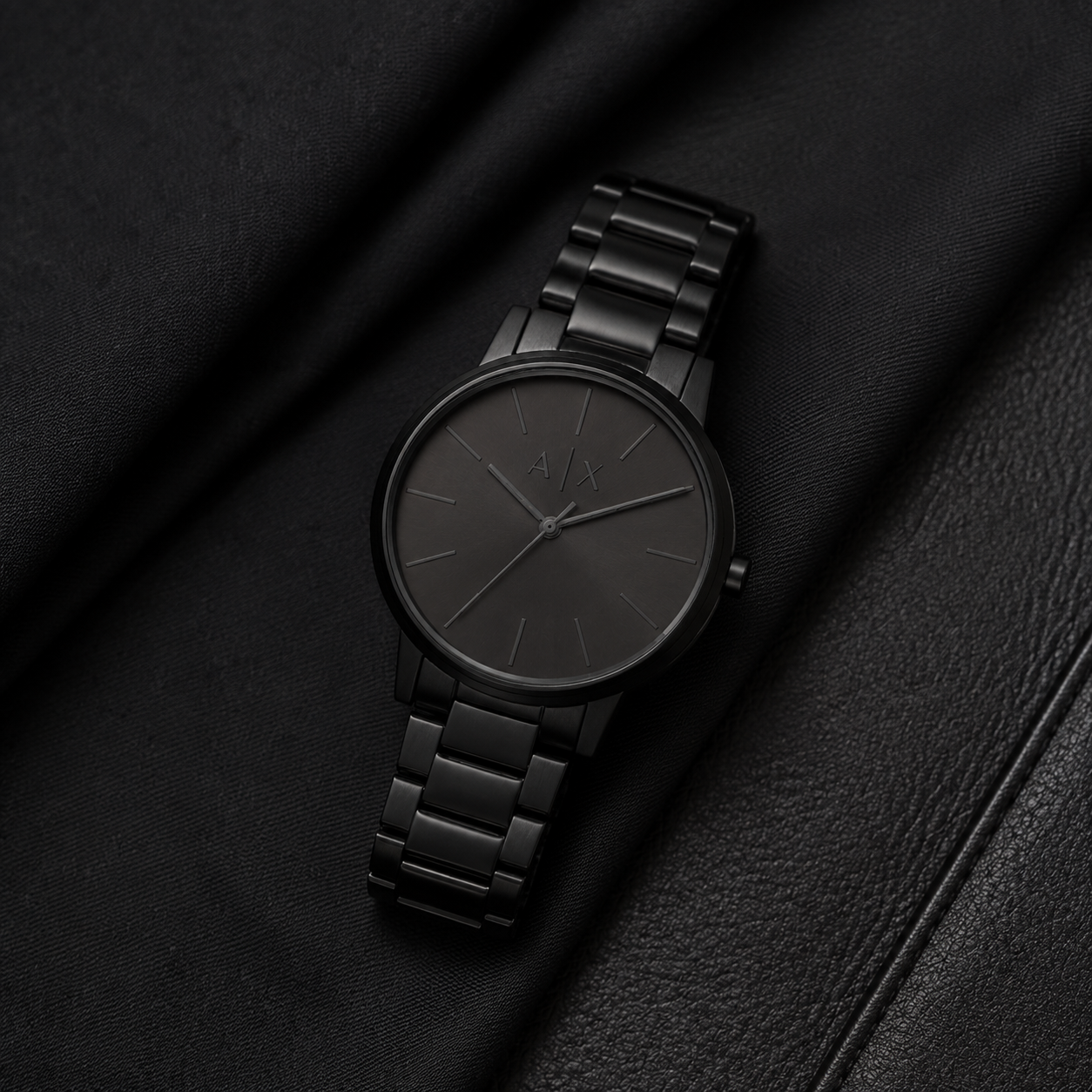 Armani Exchange AX2701 men's all black minimalist lifestyle view