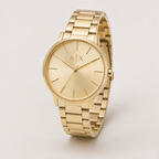 Armani Exchange AX2707 gold watch packshot