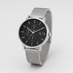 Armani Exchange AX2714 silver mesh watch packshot