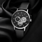 AX5536 women's black multifunction watch editorial view