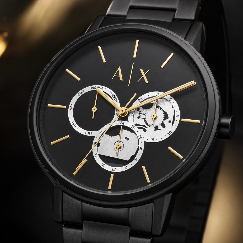 Armani Exchange AX5800 women's watch macro close-up