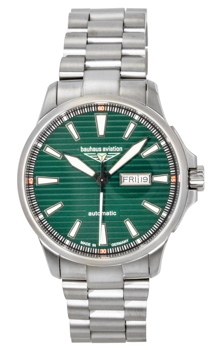 Bauhaus Aviation Titanium Grüne Zifferblatt Automatik 2862M4 100M Herrenuhr