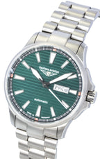 Bauhaus Aviation Titanium Green Dial Automatic 2862M4 100M Men's Watch