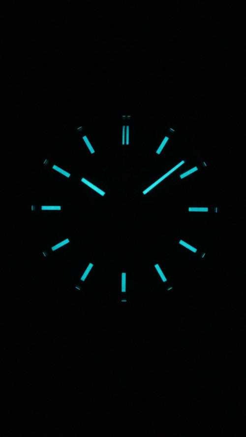 Bauhaus Aviation Chronograph Titanium Green Dial Quartz 2880M4 100M Men's Watch