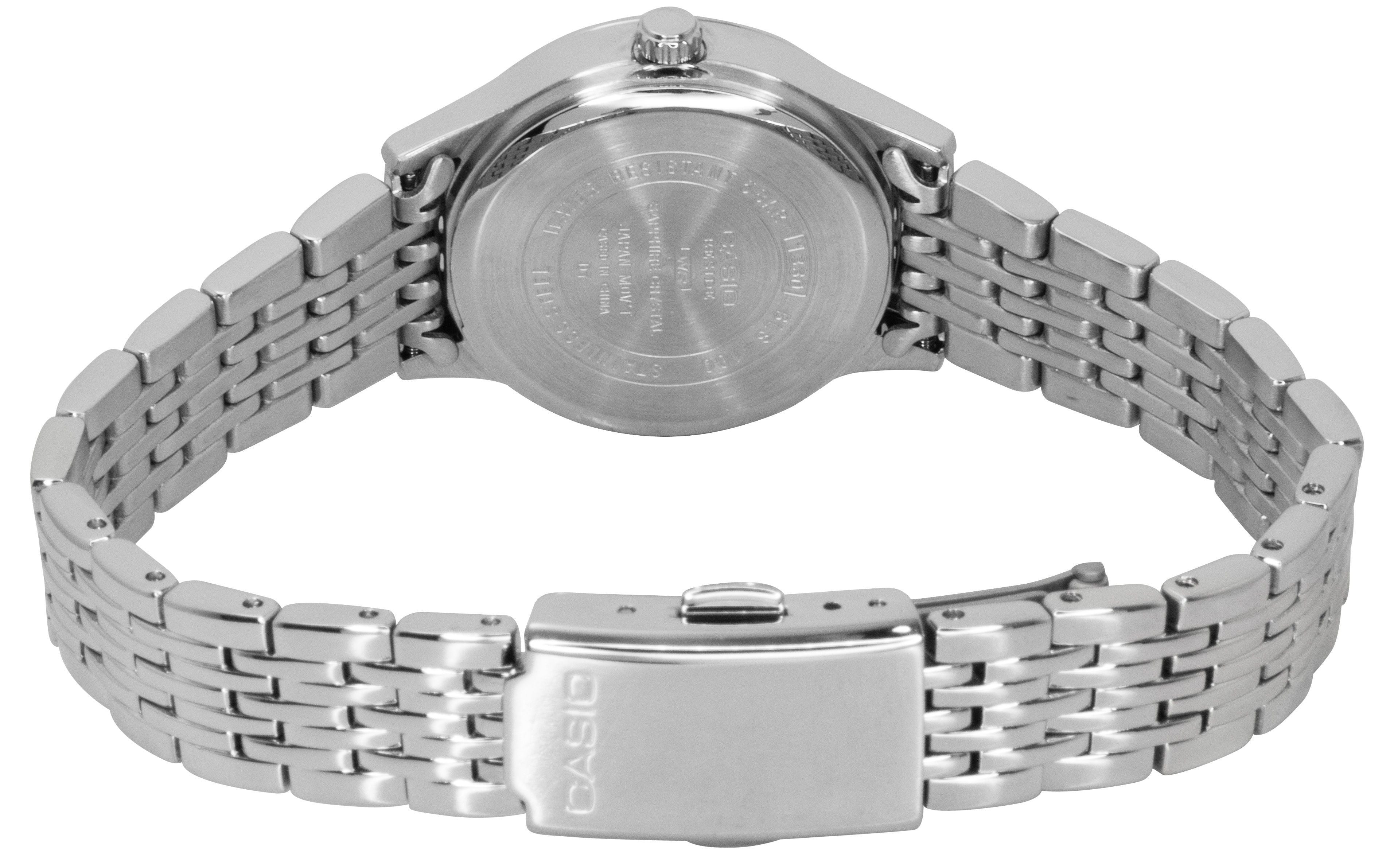 Casio Beside Analog Stainless Steel Black Dial Quartz BLS-100D-1AV Women's Watch