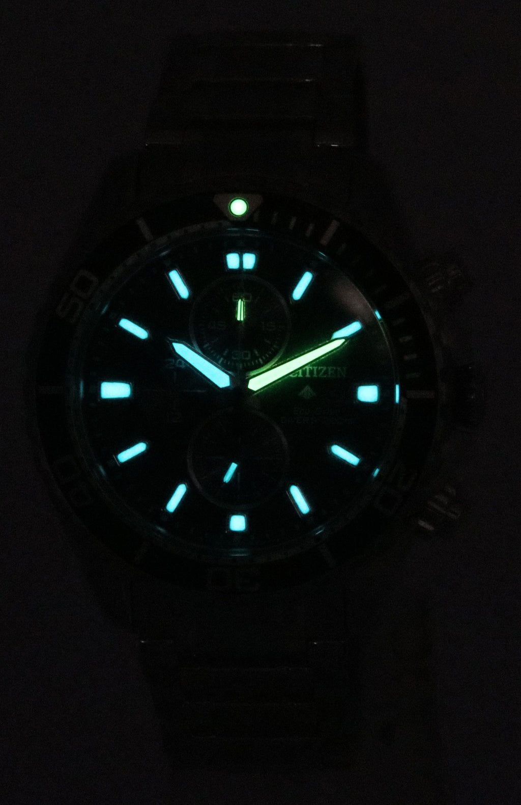 Citizen Promaster Chronograph Green Dial Eco-Drive Diver's CA0820-50X 200M Men's Watch